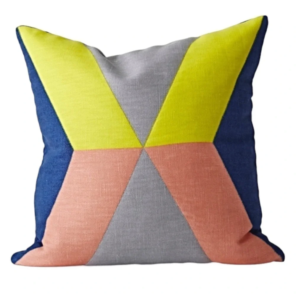 IKEA Color Block Geometric Set of 2 Pillow Covers 20x20